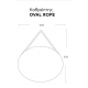 Κρεμαστός Καθρέπτης Oval Rope 85X65εκ. Με Σχοινί